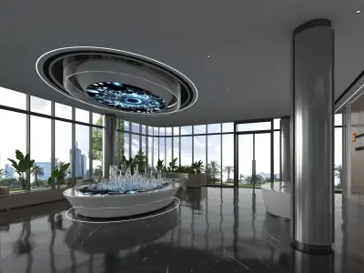 Lobby Hall Foyer Office 3D model