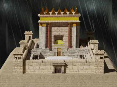 Jerusalem Temple 3rd - Esplanade - Sacred Objects Free 3D model