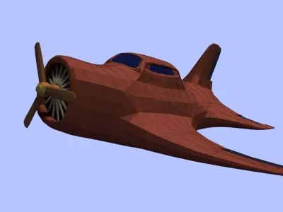 Low Poly Air plane Low-poly 3D model