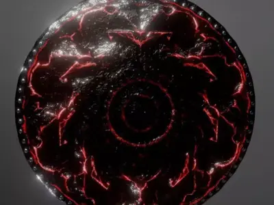 Stout Shield Low-poly 3D model