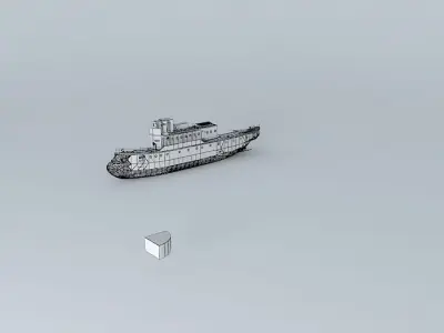 Kaiserliche Marine Kanonenboot SMS AfrikaFULL INTERIOR part ... Free 3D model