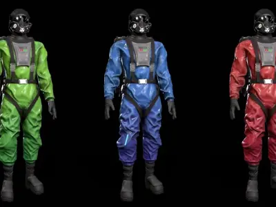 Toxic Warrior Low-poly 3D model