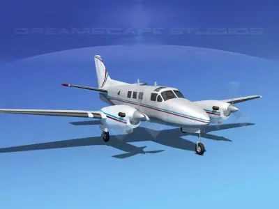 Beechcraft King Air C90 V05 3D model