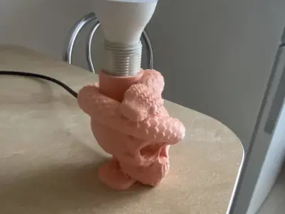 Sons of anarchy lithophane lamp with skulls and snakes 3D print model