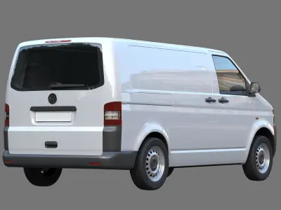 VW Transporter T5 cargo van 3D model