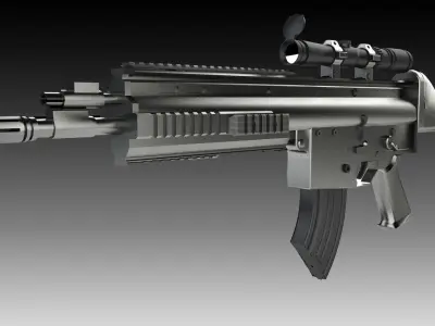 MSBS weapon model Low-poly 3D model