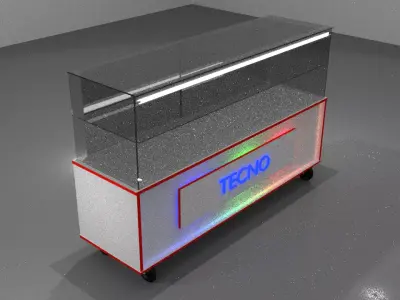 Shop or store display showcase Free low-poly 3D model
