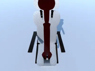 Aircraft Airplane Pilot Seat Chair V2 Low-poly 3D model