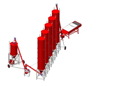 WG 4000 Feed pelletizer line Low-poly 3D model