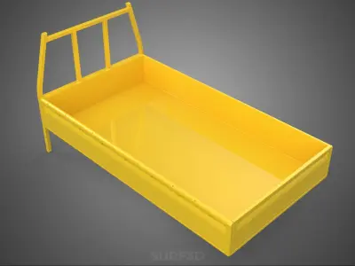 PICKUP TRUCK CARGO BED PLATFORM FRAME HEADBOARD BACK TRAY RACK 3D model