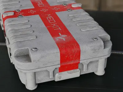 Medical box game ready first aid med kit - 3966 Low-poly 3D model