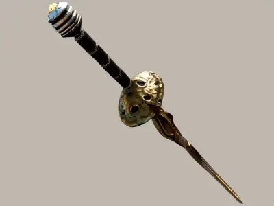 Mushroom sword Low-poly 3D model