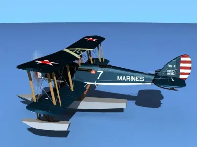 Airco DH-4 US Marines Seaplane 3D model