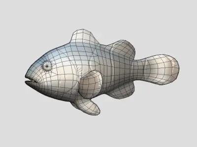 Clownfish Realistic Animated Low-poly 3D model