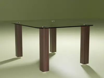 Glass-top Coffee Table Free 3D model