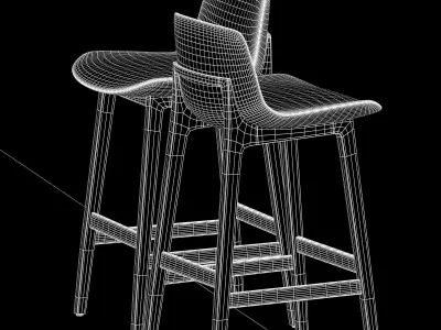 POLIFORM SGABELLO VENTURA Render Ready Vray Corona Free 3D model