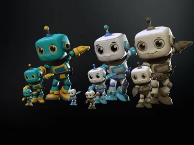 Minirobotic3 Low-poly 3D model