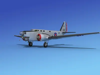 Douglas B-18A Bolo V01 3D model