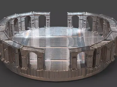 Art deco illusionist Garden 1 3D model