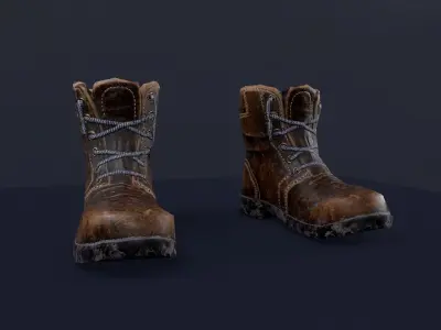 Dirty shoes Free low-poly 3D model