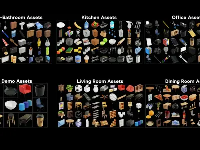 Free Demo - Furniture And Home Asset Pack - Blender Free 3D model