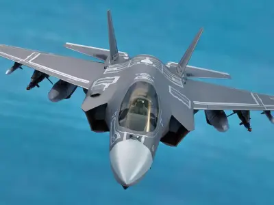 F35C Lightning II Rigged with high resolution textures Free 3D model