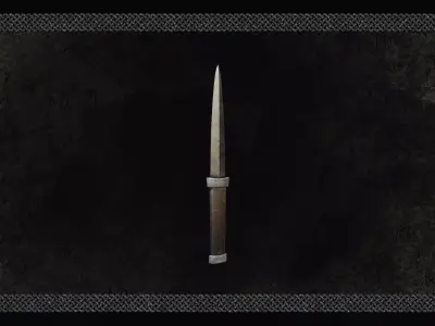 Medieval knife Low-poly 3D model