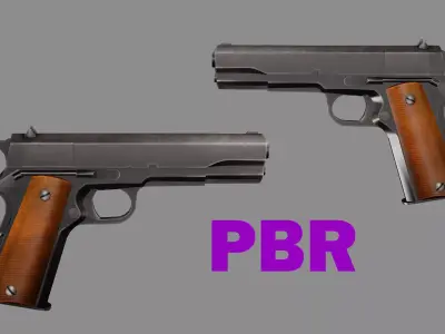 Pistol C127G Colt 45 M1911 Model Low Poly 3D Model Low-poly 3D model purchase