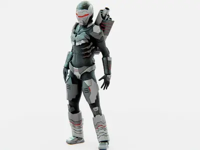 TROOPER X-3 Rigged for Unreal Engine - Unity - MIXAMO 3D model