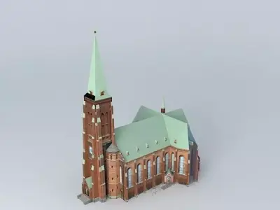 Catholic church in Trinec Free 3D model