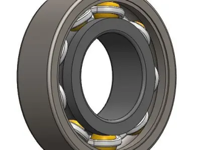 Ball bearing with a small cage Free 3D print model