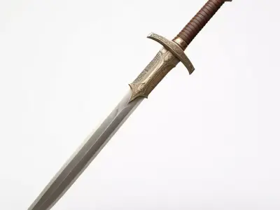 Ornate Fantasy Medieval Sword 3D model