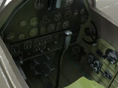 Curtiss P-40 Warhawk WW2 Warplane Low-poly 3D model