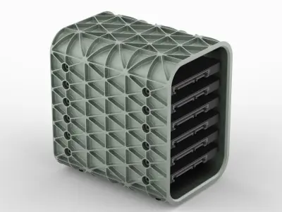 AERO SPACE HARD DRIVE ENCLOSURES - SSD - HDD - 4 OR 6 DRIVE 3D print model