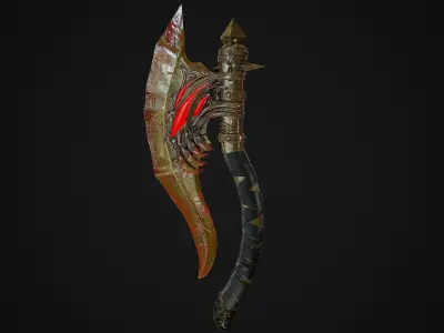 Demons Eye Axe Low-poly 3D model