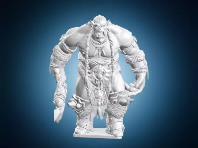 Hulking Orc Miniature 3D print model