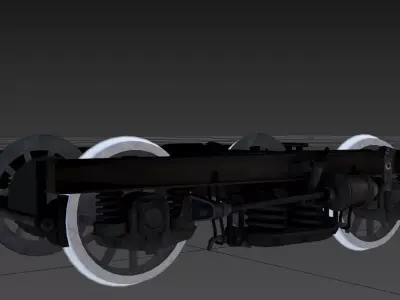 ER2 motor wagon bogey Low-poly 3D model