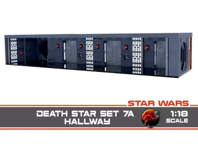 Set 7a - Death Star Hallway 1 1-18 scale Kenner Hasbro 3D Model Pack purchase