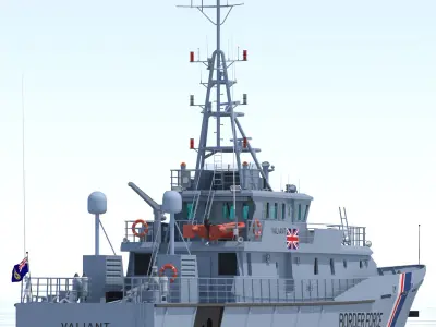 UKBA 42m Customs Cutter 3D model