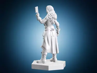 Female Butcher Miniature Figurine 3D print model