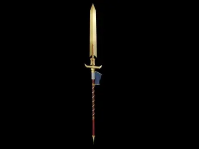 Diablo spear pack Low-poly 3D model