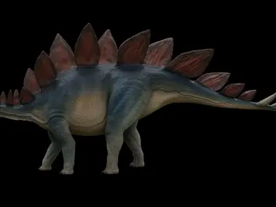 Stegosaurus dinosaur Low-poly 3D model