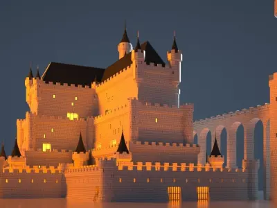 Fantasy Castle 007 3D model