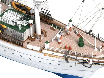 Statsraad Lehmkuhl Low-poly 3D model