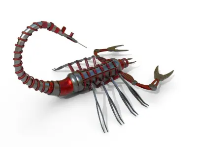 Mechanical Scorpion Low-poly 3D model