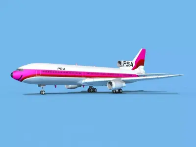 Lockheed L-1011 PSA 3D model
