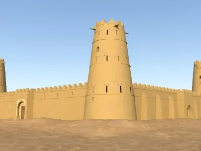 Arab Fort Low-poly 3D model