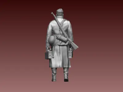German soldier 3D print model