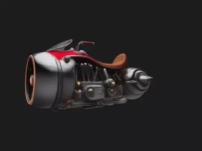 Hover Bike Concept 3D Model 3D model