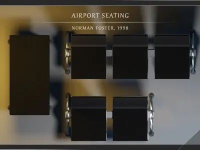 Airport Seatings Chairs - 001 Free 3D model